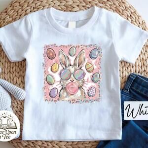 Happy Easter Bunny T-Shirt, Retro Comfort Easter , Floral Easter
